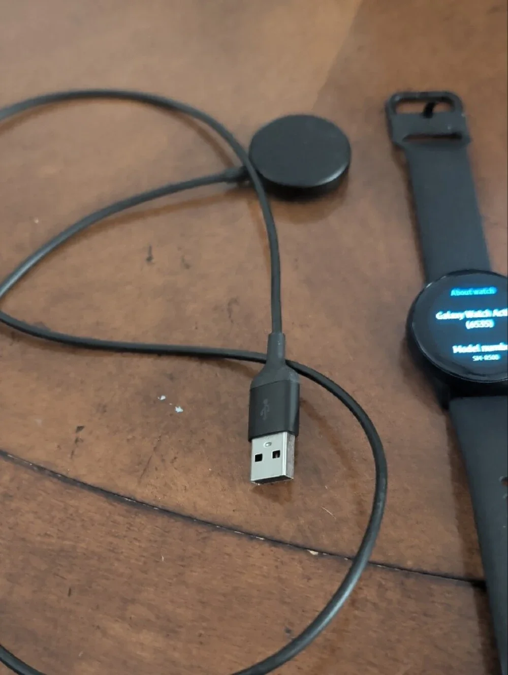 Samsung Black Galaxy Watch Active2 with Charger